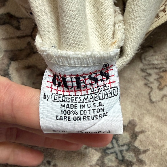 VINTAGE Guess by Georges Marciano Boho Southwestern Denim Vest-Made in USA-Small - Picture 11 of 12